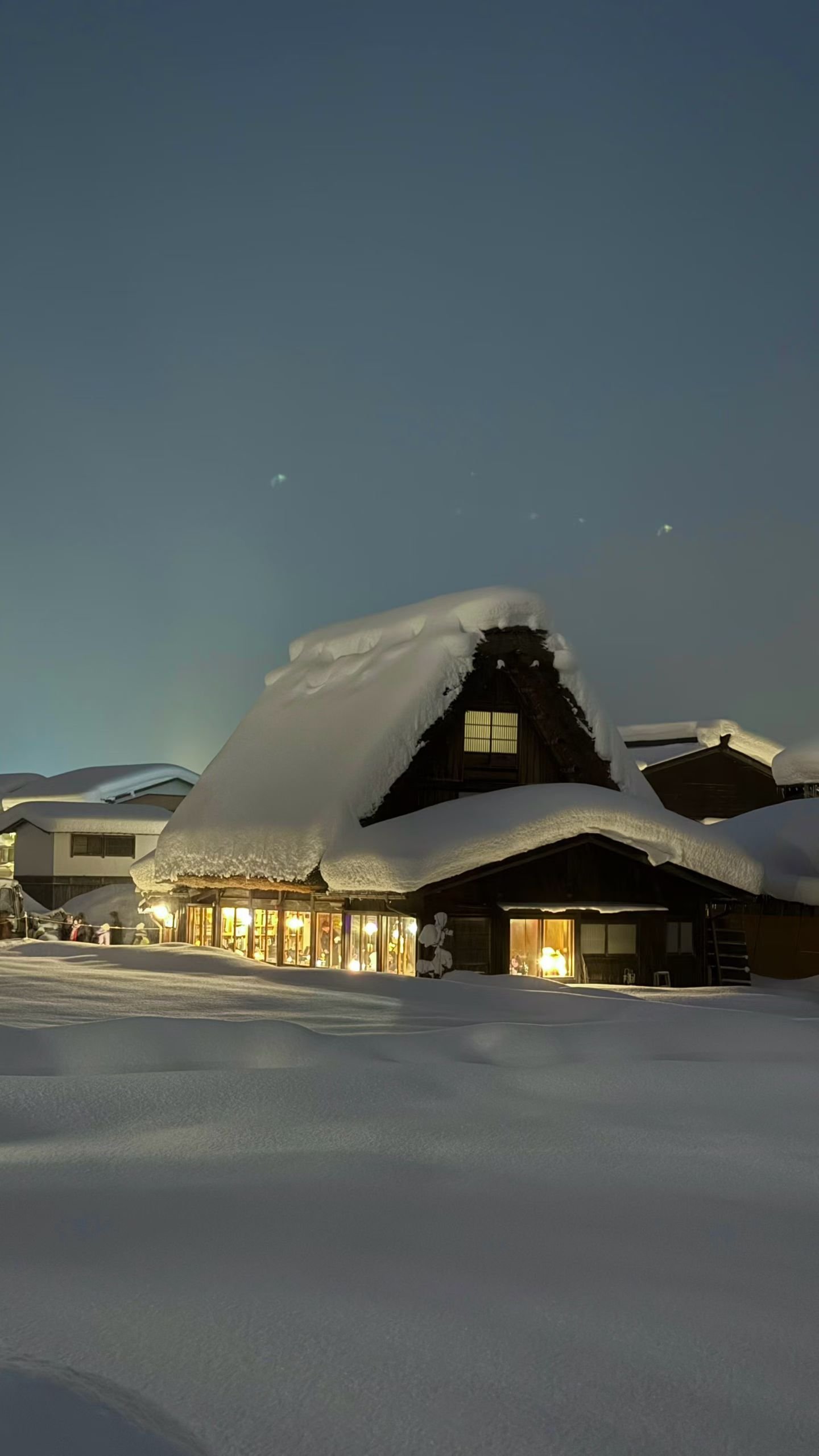 白川郷_合掌造り夜景_04