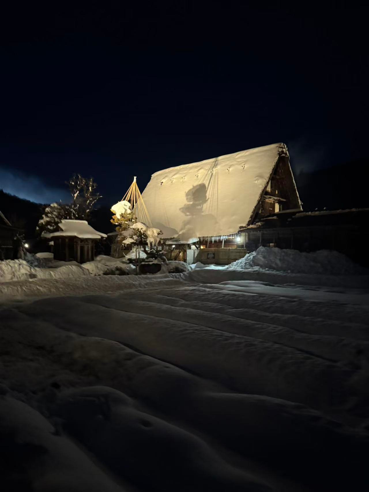 白川郷_合掌造り夜景_09
