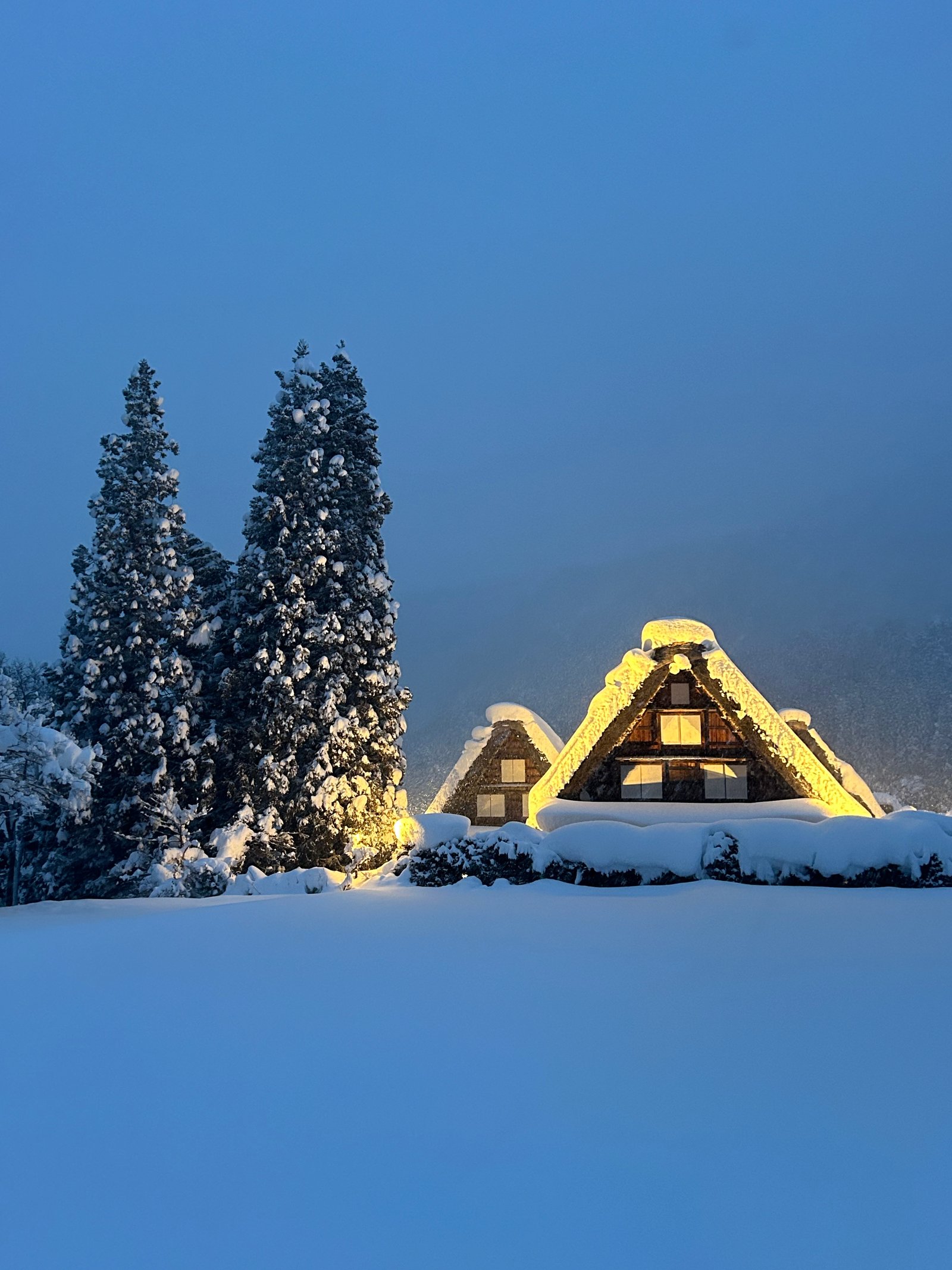 白川郷_合掌造り星空_01